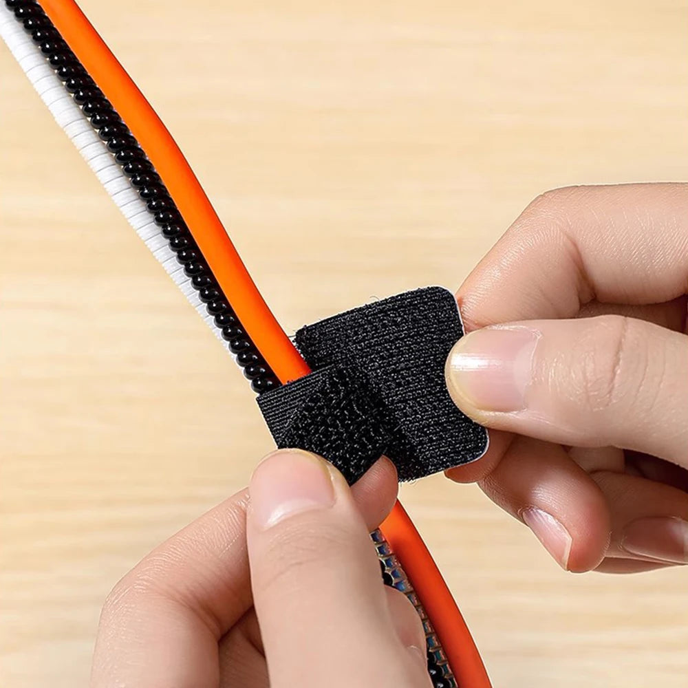 10Pcs Adhesive Loop Cable Ties - Reusable Wire Management Straps for Desktop, Home Office, Organize Wires Data Charger Cords​
