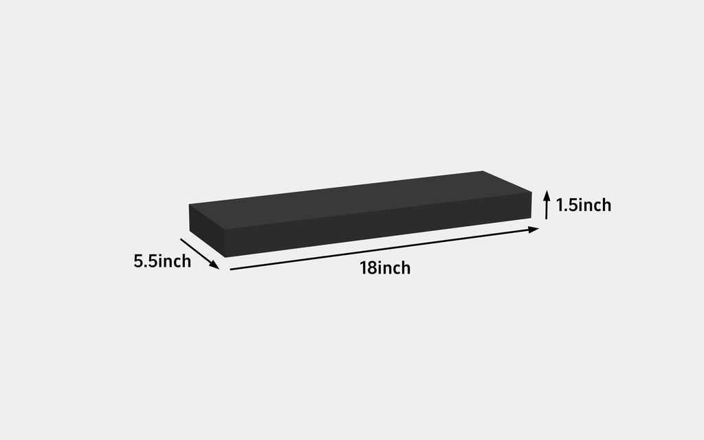 Black 18" Wood Floating Shelf