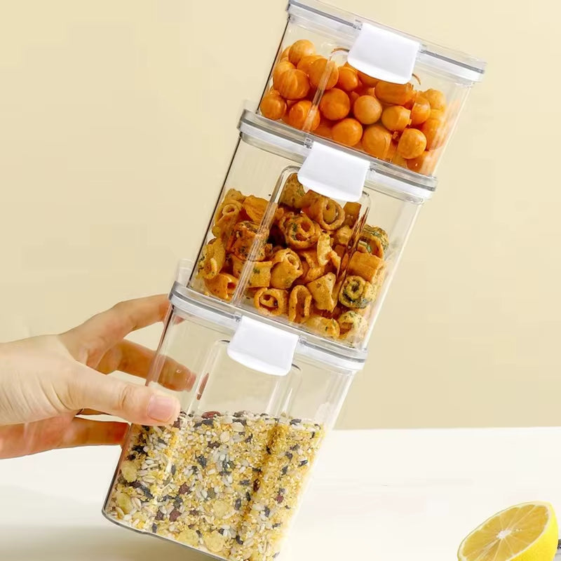 Grain Sealed Jars Fresh-Keeping Box Large Capacity Kitchen Organize Tank Food Sealed Container Seasoning Can Cereals Storage Jar