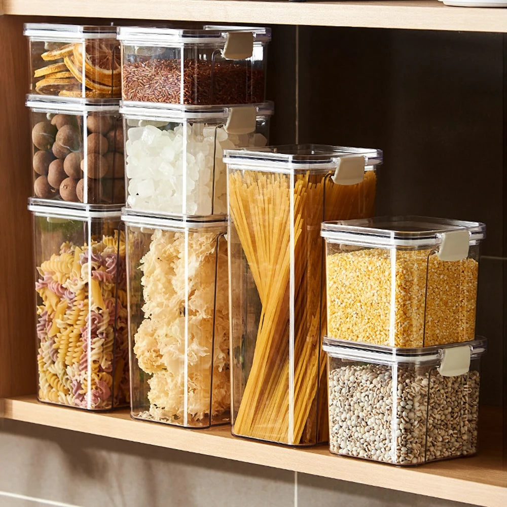1PC Grain Jar Kitchen Sealed Container Food Fresh-Keeping Box Refrigerator Organize Waterproof Durable Sealed Jar Large Capacity
