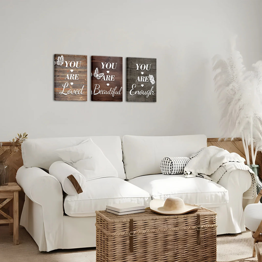 Painting - Sofa Background Wall Decorative Painting Living Room Corridor Retro Mural 12 in X 16 in Framed Canvas Art Prints