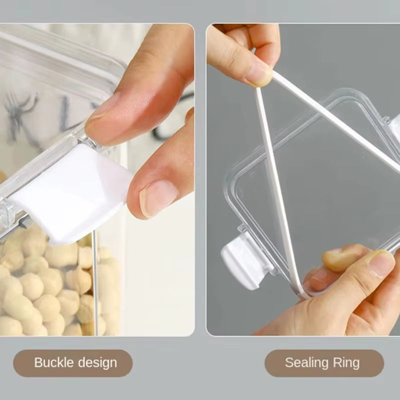 Grain Sealed Jars Fresh-Keeping Box Large Capacity Kitchen Organize Tank Food Sealed Container Seasoning Can Cereals Storage Jar